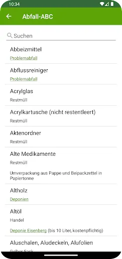 Скриншот 4 — Abfall-App Donnersbergkreis
