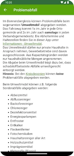 Скриншот 6 — Abfall-App Donnersbergkreis