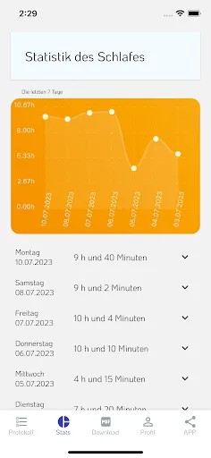 Скриншот 7 — Babyschlaf Protokoll APP