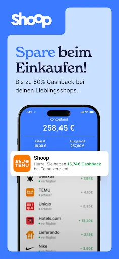 Скриншот 1 — Shoop - Cashback & Gutscheine
