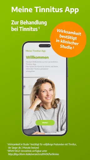 Скриншот 1 — Meine Tinnitus App