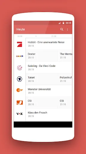 Скриншот 1 — TV-Programm & Fernsehprogramm