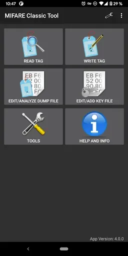 Скриншот 1 — MIFARE Classic Tool