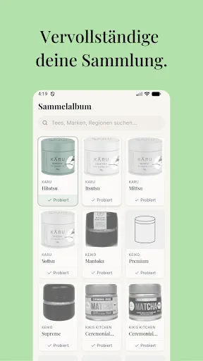 Скриншот 2 — Teeo: Matcha & Tee Tracker