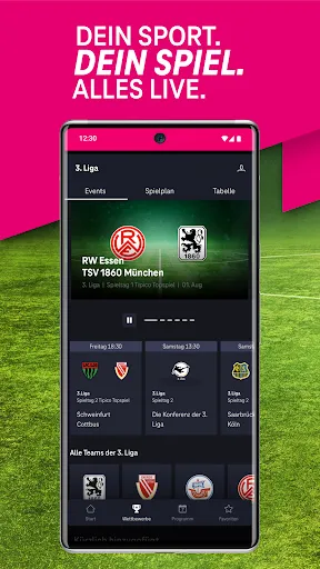 Скриншот 1 — MagentaSport - Dein Live-Sport