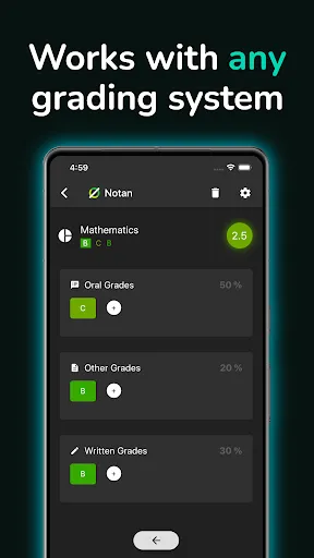 Скриншот 2 — Notan: Grade Calculator