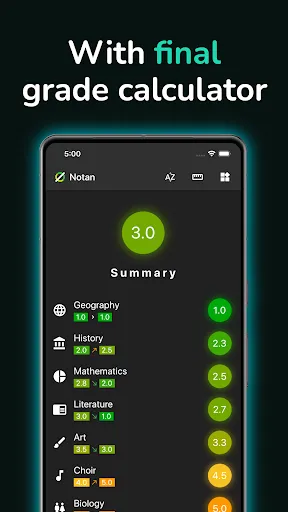 Скриншот 3 — Notan: Grade Calculator