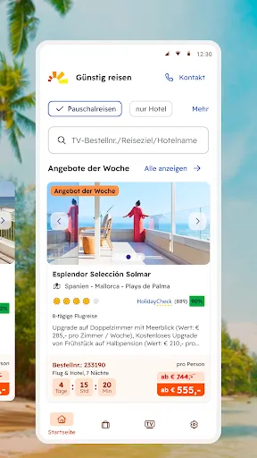 Скриншот 2 — sonnenklar.TV – Günstig Reisen