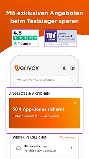 Скриншот 1 — Verivox: Dein Vergleichsportal