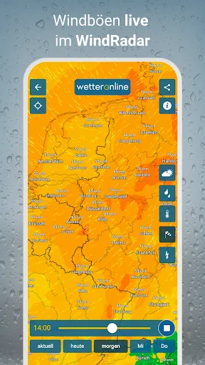 Скриншот 3 — RegenRadar mit Unwetterwarnung