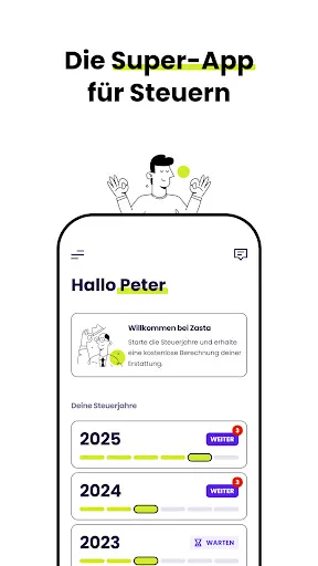 Скриншот 3 — Zasta: Super-App für Steuern