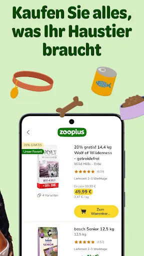 Скриншот 2 — zooplus: Alles für dein Tier