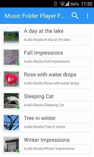 Скриншот 1 — Music Folder Player Full