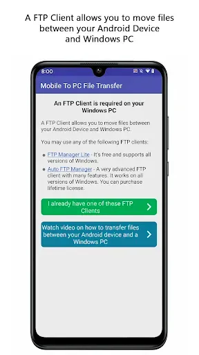 Скриншот 2 — Mobile to PC File Transfer