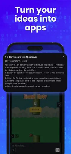 Скриншот 2 — AI App Builder - a0.dev