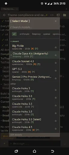 Скриншот 1 — Pocket for OpenCode