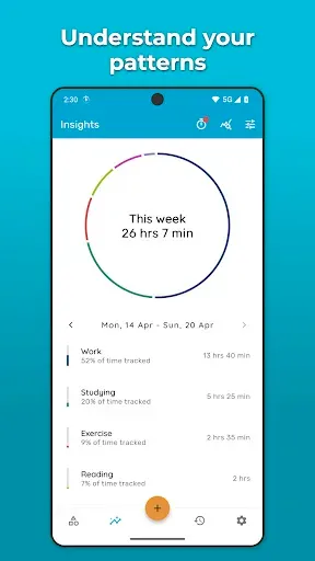 Скриншот 3 — Timelog - Goal & Time Tracker