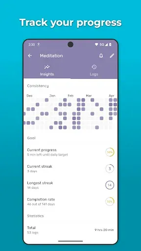Скриншот 4 — Timelog - Goal & Time Tracker