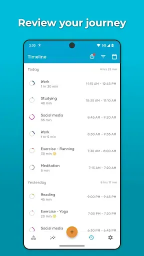 Скриншот 8 — Timelog - Goal & Time Tracker