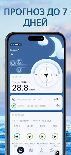 Скриншот 4 — Ветровой радар - Анемометр