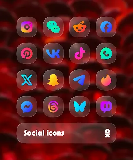 Скриншот 3 — One UI Glass Color Icon Pack