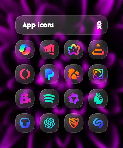 Скриншот 4 — One UI Glass Color Icon Pack