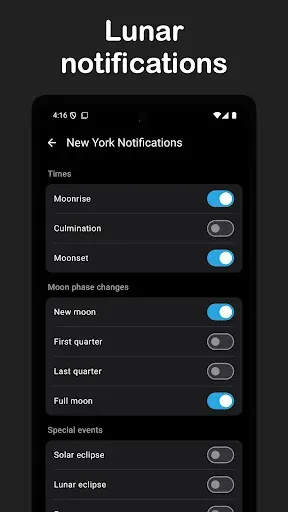 Скриншот 4 — Moon Phase Calendar & Widgets