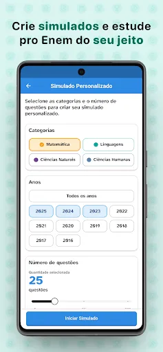 Скриншот 2 — Enem 2026 Questões e Simulados