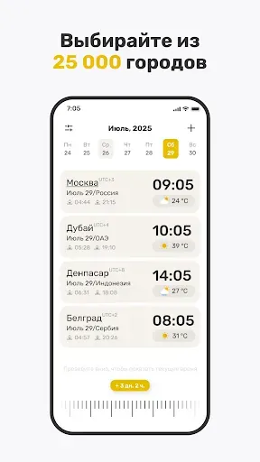 Скриншот 2 — Мировое время: Виджет и Погода