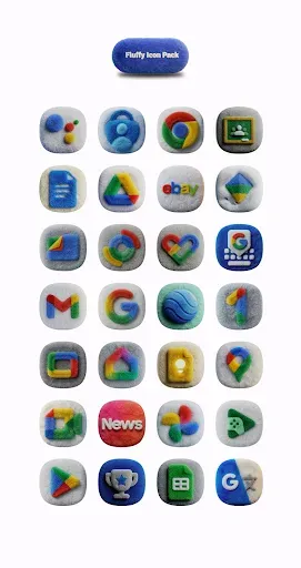 Скриншот 1 — One UI Fluffy Icon Pack