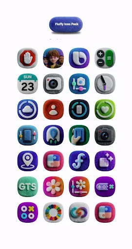 Скриншот 3 — One UI Fluffy Icon Pack