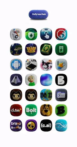 Скриншот 5 — One UI Fluffy Icon Pack