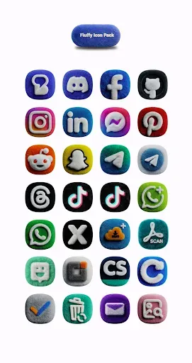 Скриншот 6 — One UI Fluffy Icon Pack