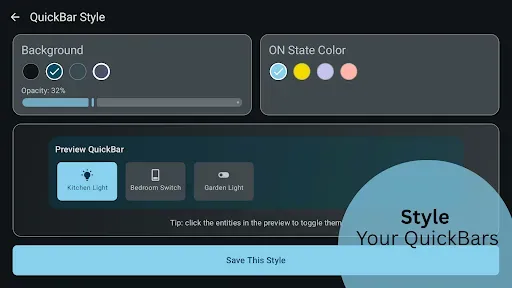 Скриншот 5 — QuickBars for Home Assistant