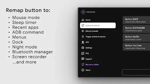 Скриншот 1 — tvQuickActions Pro