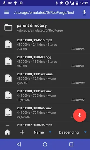 Скриншот 1 — RecForge II Pro - Audio Record