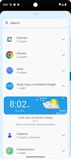 Скриншот 2 — Clock, Date and Weather Widget