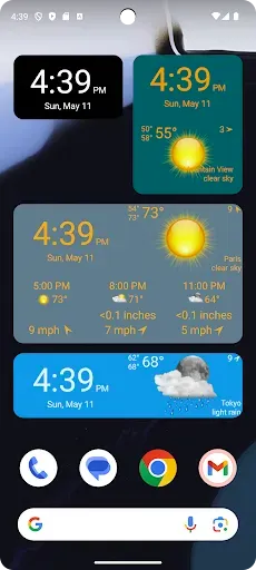 Скриншот 3 — Clock, Date and Weather Widget