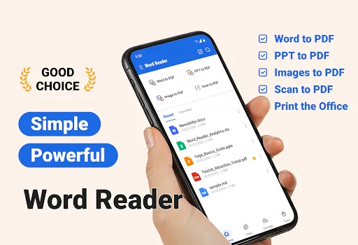 Скриншот 1 — Word Reader - Docx/PDF Viewer