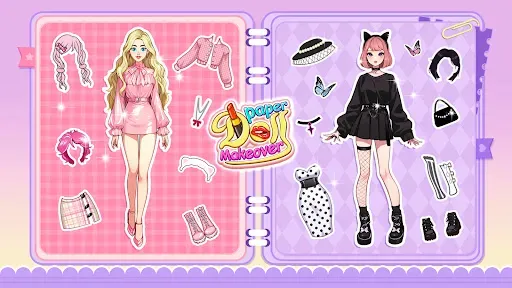 Скриншот 1 — Dress Up Doll:Sweet Paper Doll
