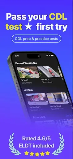 Скриншот 1 — CDL Prep & Practice Test Genie