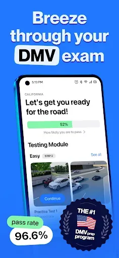Скриншот 1 — DMV Permit Practice Test Genie