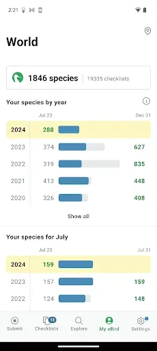 Скриншот 2 — eBird by Cornell Lab