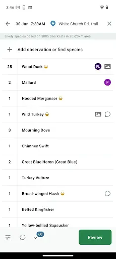 Скриншот 3 — eBird by Cornell Lab
