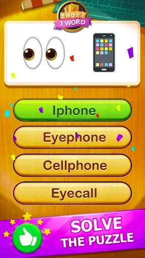 Скриншот 1 — 2 Emoji 1 Word - Emoji Games