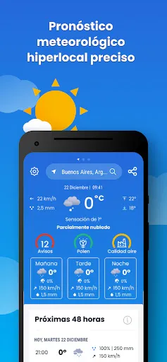 Скриншот 1 — Clima: Pronóstico diario