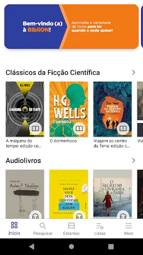 Скриншот 1 — BibliON: seu app de leitura