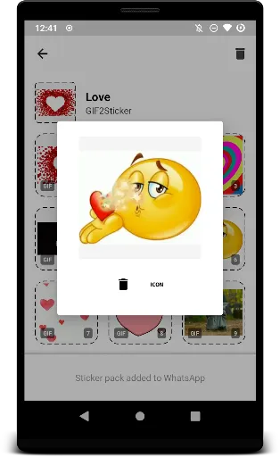 Скриншот 2 — GIF2Sticker Animated Stickers