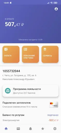 Скриншот 1 — Читаэнергосбыт