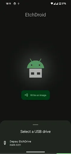 Скриншот 2 — EtchDroid - запись ISO-образа